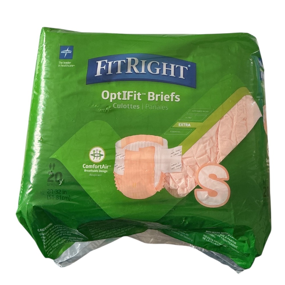 FitRight - OptiFit Adult Briefs‎ (Small 20 Count) - Extra Absorbency